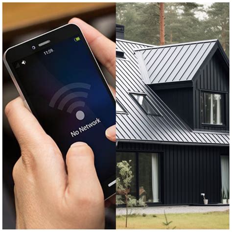 houses with metal roofs have bad cell service|metal roof interferes with cell phone.